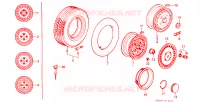 PNEUMATICO/DISCO RUOTA per Honda ACCORD EX 4 Porte 4 velocità automatico 1985