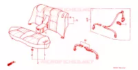SEDILE POSTERIORE/CINTURA DI SICUREZZA(4D) per Honda ACCORD EX 4 Porte 4 velocità automatico 1985