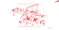 SERRATURA PORTIERA POST.(4D) per Honda ACCORD EX 4 Porte 4 velocità automatico 1985
