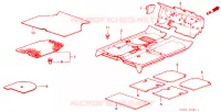 STOINO PAVIMENTO per Honda ACCORD EX 4 Porte 4 velocità automatico 1985