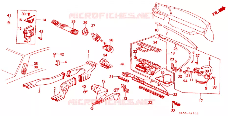 CONDOTTO RISCALDATORE Honda  ACCORD 1985 EX 4 velocità automatico 