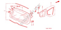 PARAVENTO POSTERIORE/ VETRO QUARTIERE per Honda JAZZ VTI 5 Porte 5 velocità manuale 2005