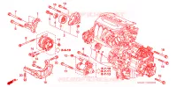 MENSOLA MONTATURA MOTORE (L4) per Honda ACCORD VTIE 4 Porte 5 velocità manuale 2005