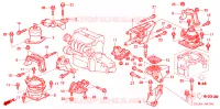 MONTATORI MOTORE(L4) (MT) per Honda ACCORD VTIE 4 Porte 5 velocità manuale 2005