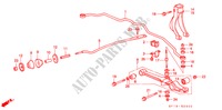 STABILIZZATORE ANTERIORE/FRONTE BRACCIO INFERIORE per Honda PRELUDE 4WS SI 2 Porte 4 velocità automatico 1991