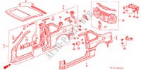 STRUTTURA CORPO(3) per Honda PRELUDE 4WS SI 2 Porte 5 velocità manuale 1991