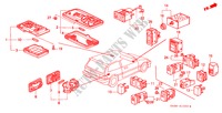 LUCE INTERIORE/INTERRUTTORE per Honda CIVIC GL 3 Porte 5 velocità manuale 1991