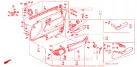 FODERAMENTO PORTIERA ANT. per Honda ACCORD EX 4 Porte 4 velocità automatico 1990