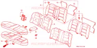 SEDILE POSTERIORE(1) per Honda ACCORD EX 4 Porte 4 velocità automatico 1990