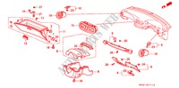 ABBELLIMENTO STRUMENTI(RH) per Honda CIVIC CRX SIR 2 Porte 5 velocità manuale 1993