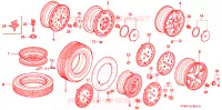 PNEUMATICO/DISCO RUOTA per Honda ACCORD EX 4 Porte 4 velocità automatico 1995