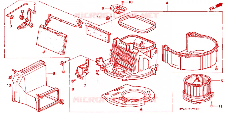 SOFFIATORE RISCALDATORE(1) Honda  ACCORD 1995 EX 4 velocità automatico 