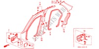ABBELLIMENTO PILASTRO(RH) per Honda ACURA 3.2TL 3.2TL 4 Porte 4 velocità automatico 1996