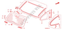 PARAVENTO POSTERIORE/FINESTRE QUARTIERE per Honda CR-V 4WD 5 Porte 6 velocità manuale 2008
