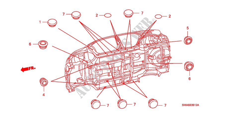 ANELLO DI TENUTA(INFERIORE) per Honda CR-V 4WD 5 Porte 6 velocità manuale 2007