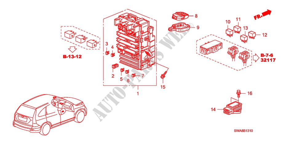 UNITA DI CONTROLLO(CABINA)(1)(LH) per Honda CR-V 4WD 5 Porte 5 velocità automatico 2009