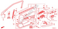 FODERAMENTO PORTIERA ANT.(RH) per Honda ACCORD 3.5SIR 4 Porte 5 velocità automatico 2011