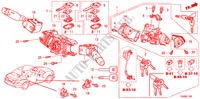 INTERRUTTORE COMBINAZIONE(LH)( '10) per Honda ACCORD 2.0EX 4 Porte 5 velocità manuale 2010