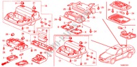 LUCE INTERIORE(TETTO SOLE) per Honda ACCORD 2.0EX 4 Porte 5 velocità manuale 2010