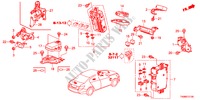 UNITA DI CONTROLLO(CABINA)(1)(LH) per Honda ACCORD 3.5 4 Porte 5 velocità automatico 2010