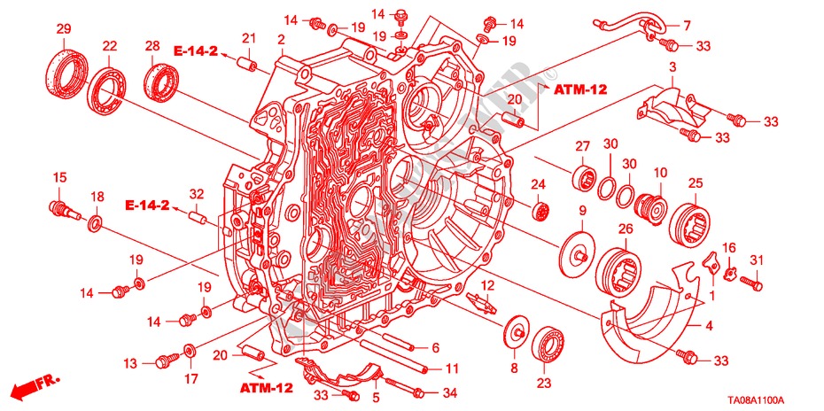 CONVERTITORE TORSIONE(V6) per Honda ACCORD 3.5EX 4 Porte 5 velocità automatico 2011