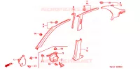 ABBELLIMENTO PILASTRO(LH) per Honda CIVIC VTI 4 Porte 4 velocità automatico 2000