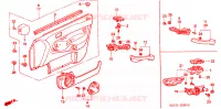 FODERAMENTO PORTIERA ANT.(LH) per Honda CIVIC VTI 4 Porte 4 velocità automatico 2000