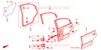 PANNELLI PORTIERE POST. per Honda CIVIC VTI 4 Porte 4 velocità automatico 2000