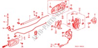 SERRATURE PORTIERE POST. per Honda CIVIC LXI 4 Porte 5 velocità manuale 2000