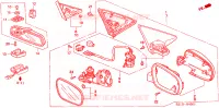 SPECCHIETTO(2) per Honda CIVIC VTI 4 Porte 4 velocità automatico 2000