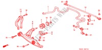 STABILIZZATORE ANTERIORE/ BRACCIO INFERIORE ANT. per Honda BALLADE 150I 4 Porte 5 velocità manuale 2000