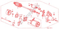 MOTORE AVVIATORE(DENSO) (2) per Honda CIVIC 1.6ES 4 Porte 5 velocità manuale 2001