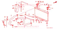 TUBO RADIATORE/ SERBATOIO DI RISERVA per Honda CITY V 4 Porte pieno automatica 2006