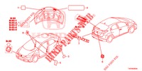 EMBLEME/ETICHETTE CAUZIONE  per Honda CIVIC 1.4 EXECUTIVE 5 Porte 6 velocità manuale 2012