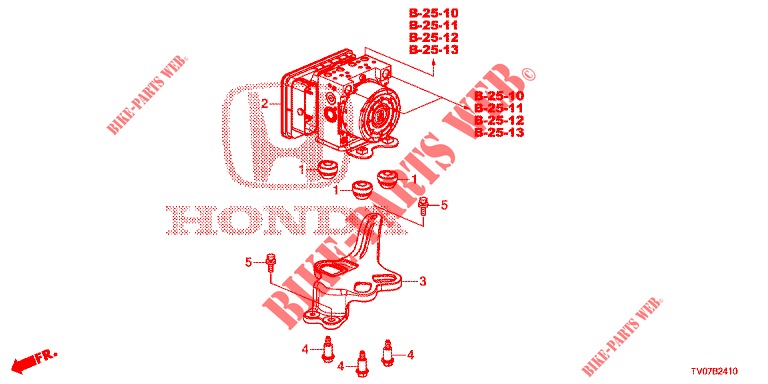 MODULATORE VSA(RH)('00 )  per Honda CIVIC 1.4 EXECUTIVE 5 Porte 6 velocità manuale 2012
