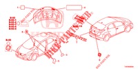 EMBLEME/ETICHETTE CAUZIONE  per Honda CIVIC DIESEL 1.6 ELEGANCE 5 Porte 6 velocità manuale 2013