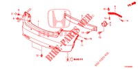 PARAURTI POSTERIORE  per Honda CIVIC DIESEL 1.6 ELEGANCE 5 Porte 6 velocità manuale 2013