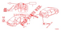 EMBLEME/ETICHETTE CAUZIONE  per Honda CIVIC DIESEL 1.6 EXECUTIVE 5 Porte 6 velocità manuale 2015