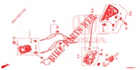SERRATURE PORTIERE POST./MANIGLIA ESTERNA  per Honda CIVIC DIESEL 1.6 EXECUTIVE 5 Porte 6 velocità manuale 2015