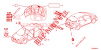 EMBLEME/ETICHETTE CAUZIONE  per Honda CIVIC DIESEL 1.6 EXECUTIVE 5 Porte 6 velocità manuale 2013