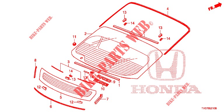 PARAVENTO ANTERIORE/ PARAVENTO POSTERIORE  per Honda CIVIC DIESEL 1.6 EXECUTIVE 5 Porte 6 velocità manuale 2013