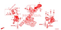 MONTATORI MOTORE (1,0 L) (CVT) per Honda CIVIC  1.0 COMFORT 5 Porte pieno automatica 2017