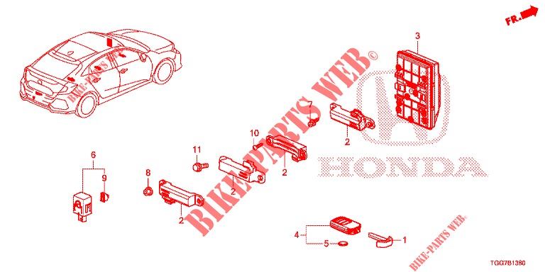 MODULO UNITÀ DI CONTROLLO DEL CORPO DEL MODULO per Honda CIVIC 1.0 EXCLUSIVE NAVI 5 Porte pieno automatica 2017
