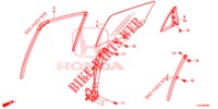 VETRO PORTIERA POSTERIORE/REGOLATORE PORTIERA  per Honda ACCORD TOURER 2.0 S 5 Porte 6 velocità manuale 2015