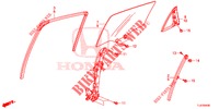 VETRO PORTIERA POSTERIORE/REGOLATORE PORTIERA  per Honda ACCORD TOURER DIESEL 2.2 SH 5 Porte 6 velocità manuale 2015