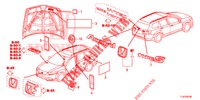 EMBLEME/ETICHETTE CAUZIONE  per Honda ACCORD TOURER 2.4 S 5 Porte 6 velocità manuale 2014