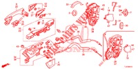 SERRATURE PORTIERE POST./MANIGLIA ESTERNA  per Honda ACCORD TOURER 2.4 S 5 Porte 6 velocità manuale 2014
