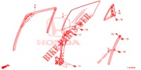 VETRO PORTIERA POSTERIORE/REGOLATORE PORTIERA  per Honda ACCORD TOURER 2.4 S 5 Porte 6 velocità manuale 2014