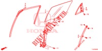 VETRO PORTIERA POSTERIORE/REGOLATORE PORTIERA  per Honda ACCORD TOURER 2.4 S 5 Porte 5 velocità automatico 2014