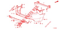 PARAURTI POSTERIORE  per Honda ACCORD TOURER 2.0 ELEGANCE PACK 5 Porte 6 velocità manuale 2013